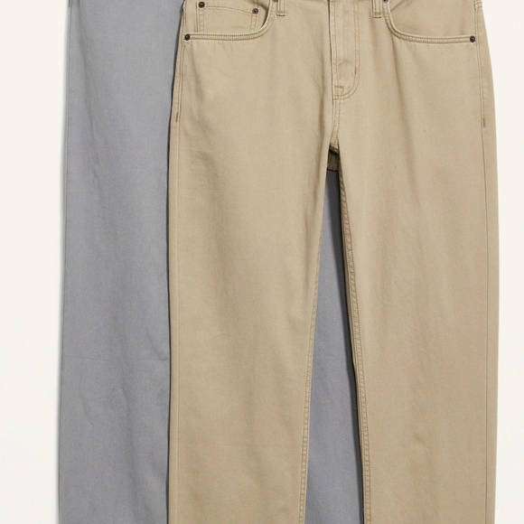 NWT: old navy Straight Non-Stretch Five-Pocket Pants 2-Pack for Men 38 x 32 - Picture 1 of 2